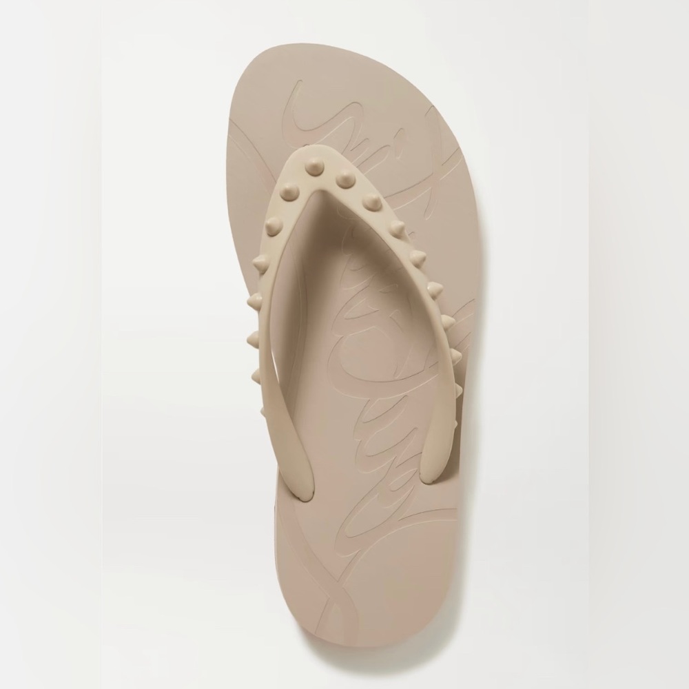 Christian Louboutin Nude Flip Flops